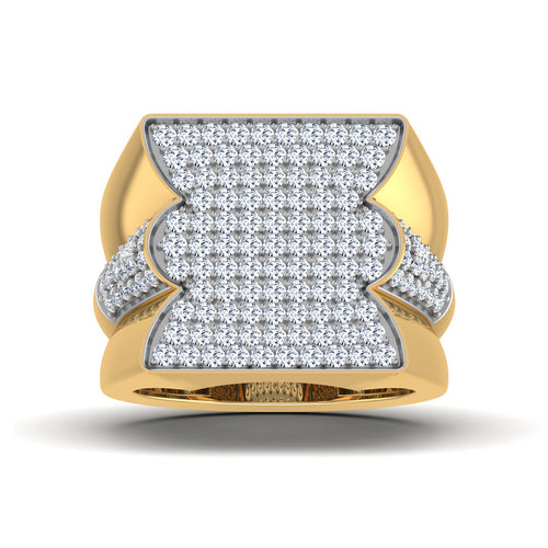 men's ring in gold and diamond