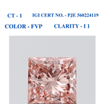 Princess Cut Pink Solitaire Diamond