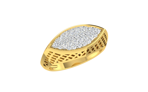 men's ring in gold and diamond