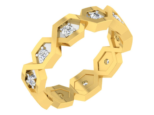 men's ring in gold and diamond