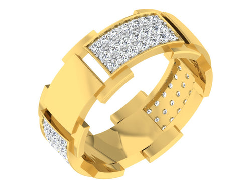 men's ring in gold and diamond