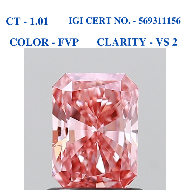 Radiant Vivid Pink Solitaire Diamond