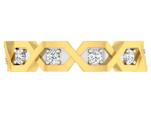 men's ring in gold and diamond