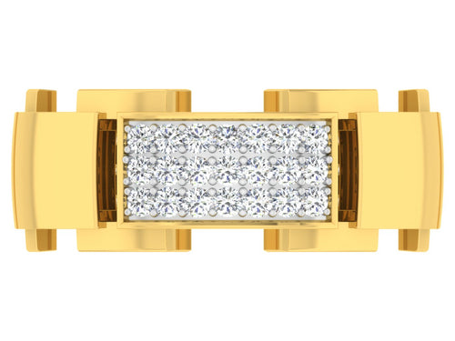 men's ring in gold and diamond