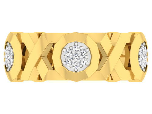 men's ring in gold and diamond