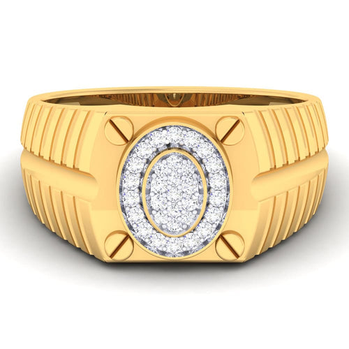 men's ring in gold and diamond