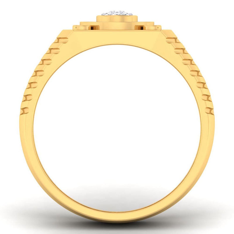 men's ring in gold and diamond