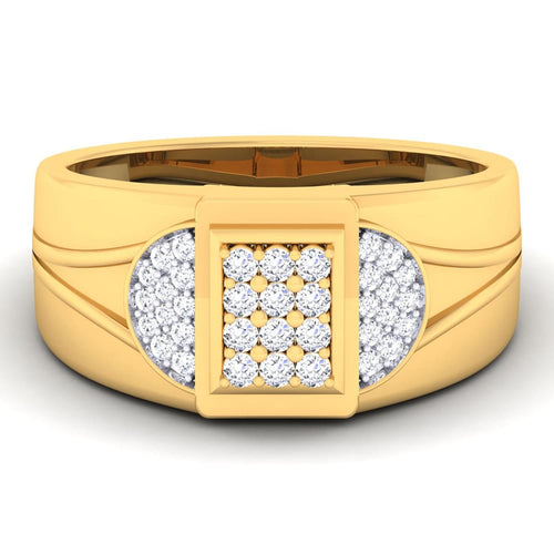 men's ring in gold and diamond