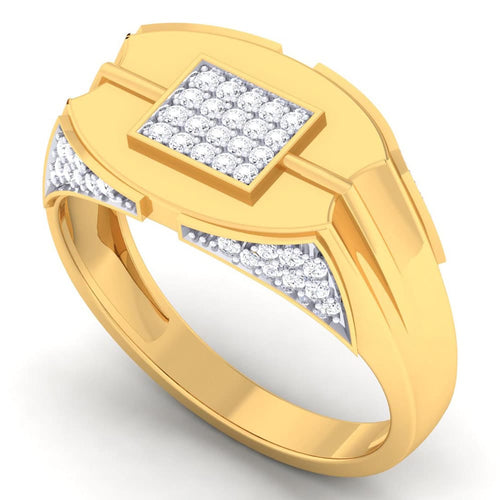 men's ring in gold and diamond