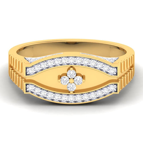 men's ring in gold and diamond