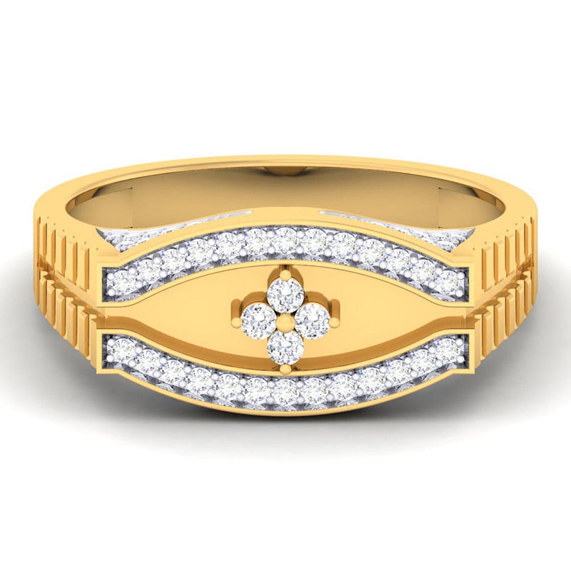 men's ring in gold and diamond