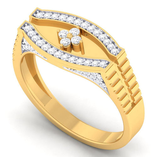 men's ring in gold and diamond