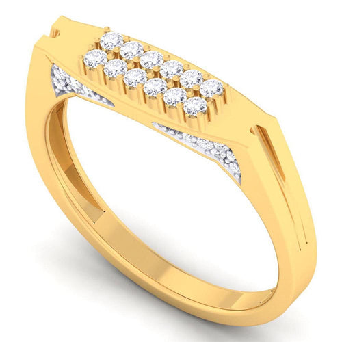 men's ring in gold and diamond