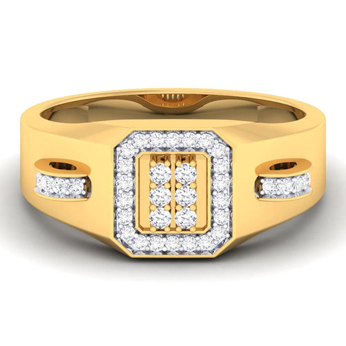 men's ring in gold and diamond