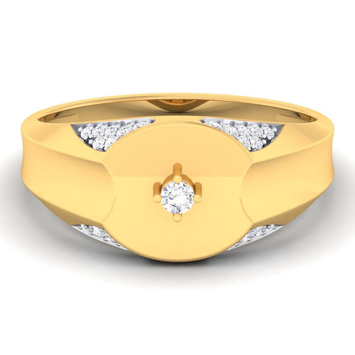 men's ring in gold and diamond