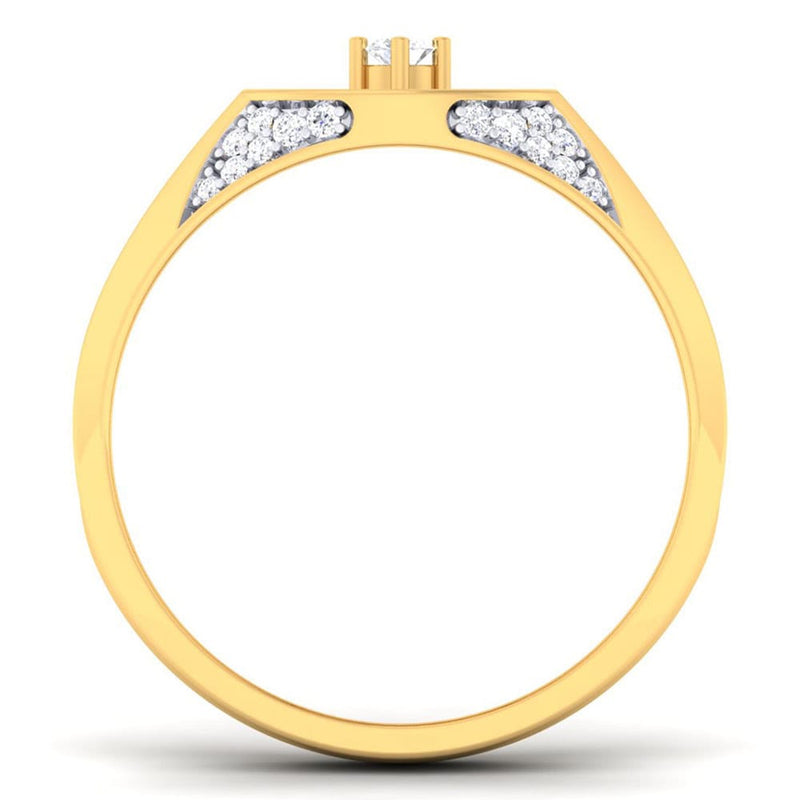 men's ring in gold and diamond