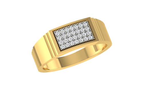 men's ring in gold and diamond