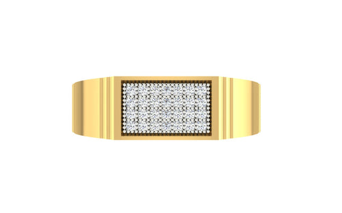 men's ring in gold and diamond