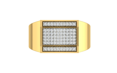 men's ring in gold and diamond