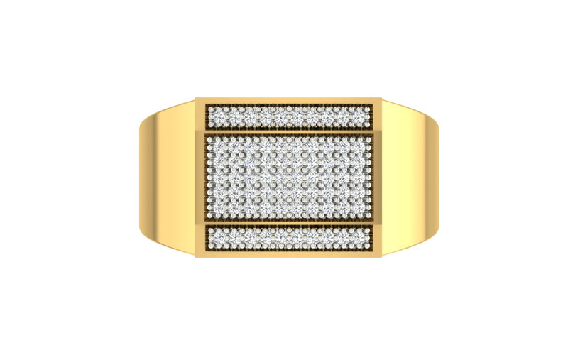 men's ring in gold and diamond