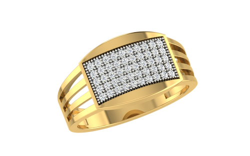 men's ring in gold and diamond