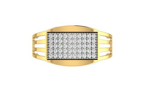 men's ring in gold and diamond