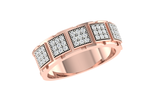 men's ring in gold and diamond