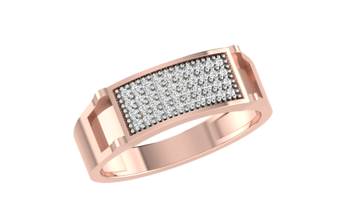 men's ring in gold and diamond