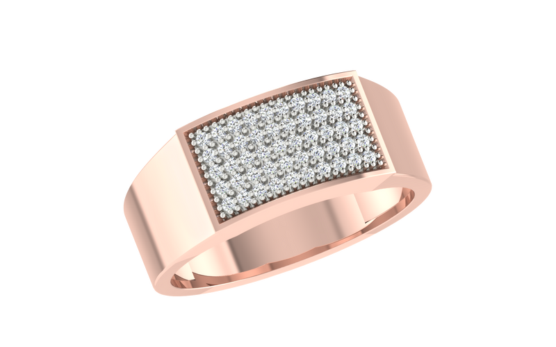 men's ring in gold and diamond