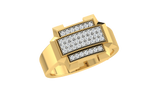 men's ring in gold and diamond