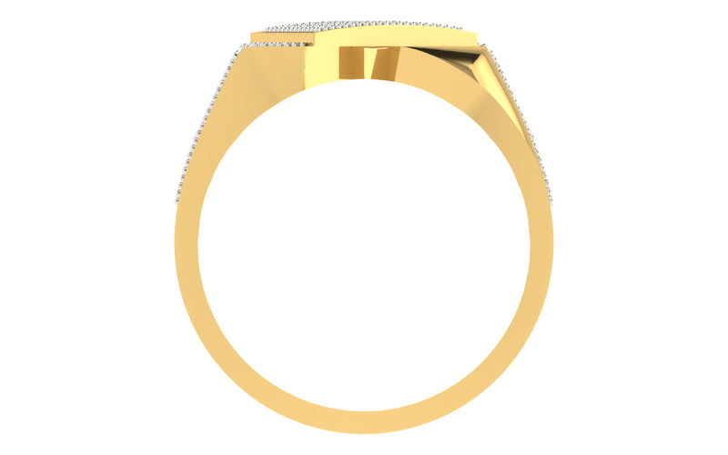 men's ring in gold and diamond