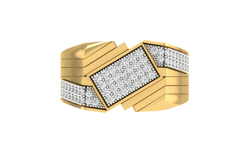 men's ring in gold and diamond