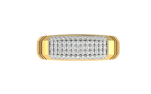 men's ring in gold and diamond