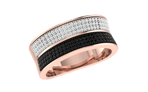 men's ring in gold and diamond