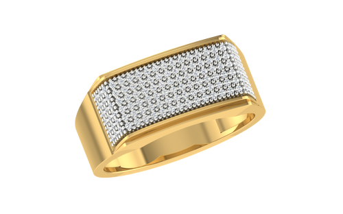 men's ring in gold and diamond