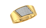 men's ring in gold and diamond