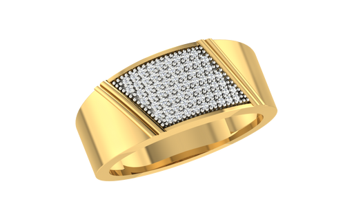 men's ring in gold and diamond