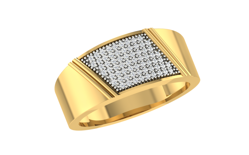 men's ring in gold and diamond