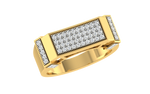 men's ring in gold and diamond