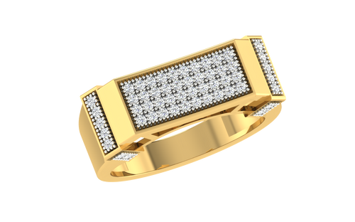 men's ring in gold and diamond