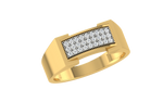 men's ring in gold and diamond