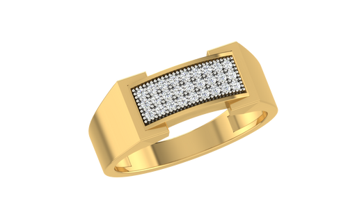 men's ring in gold and diamond