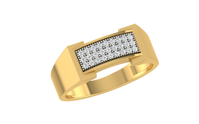 men's ring in gold and diamond