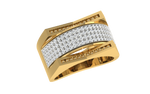 men's ring in gold and diamond