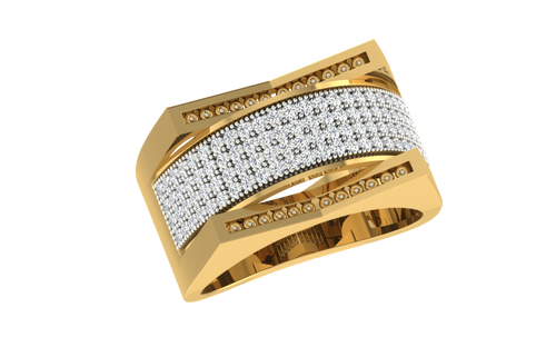 men's ring in gold and diamond