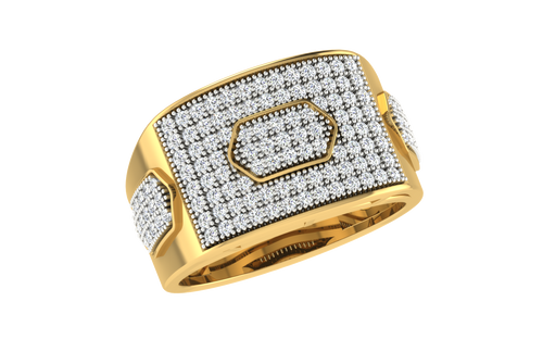 men's ring in gold and diamond