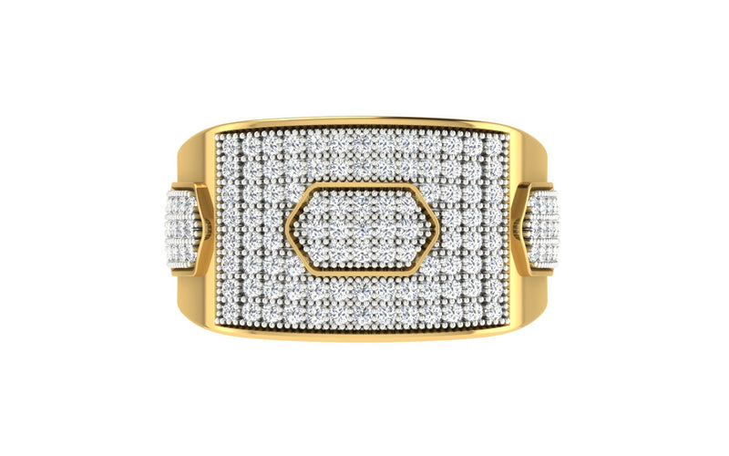 men's ring in gold and diamond