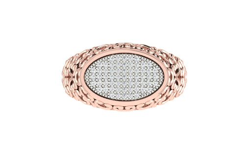 men's ring in gold and diamond