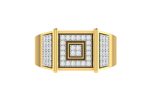 men's ring in gold and diamond