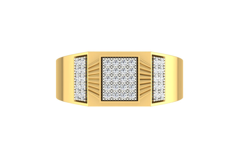 men's ring in gold and diamond